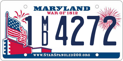 MD license plate 1MD4272