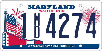 MD license plate 1MD4274