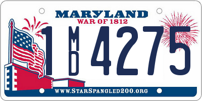 MD license plate 1MD4275