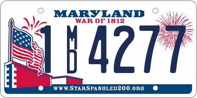 MD license plate 1MD4277