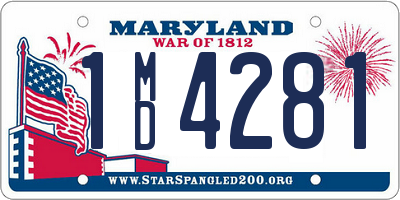 MD license plate 1MD4281