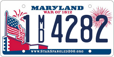 MD license plate 1MD4282