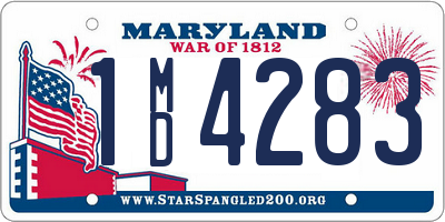 MD license plate 1MD4283