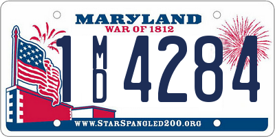 MD license plate 1MD4284