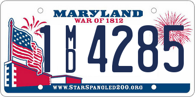 MD license plate 1MD4285