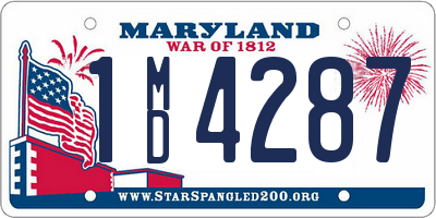 MD license plate 1MD4287