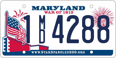 MD license plate 1MD4288