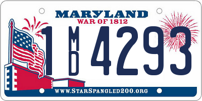 MD license plate 1MD4293