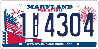 MD license plate 1MD4304
