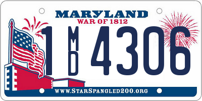 MD license plate 1MD4306