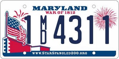 MD license plate 1MD4311