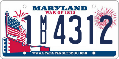 MD license plate 1MD4312