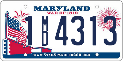 MD license plate 1MD4313