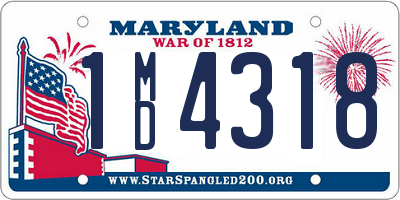 MD license plate 1MD4318