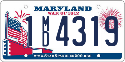 MD license plate 1MD4319