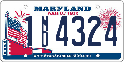 MD license plate 1MD4324