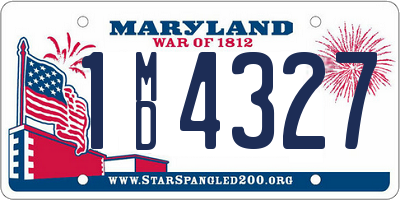 MD license plate 1MD4327