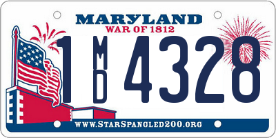 MD license plate 1MD4328