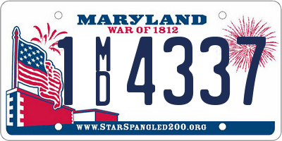 MD license plate 1MD4337