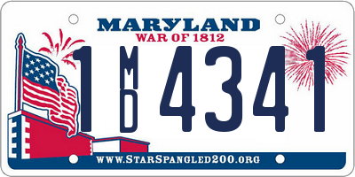 MD license plate 1MD4341