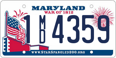 MD license plate 1MD4359