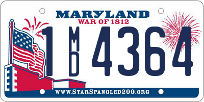 MD license plate 1MD4364