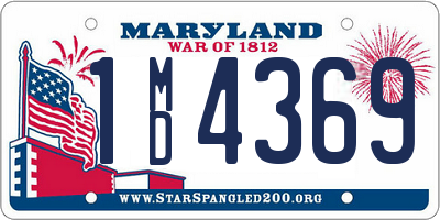 MD license plate 1MD4369