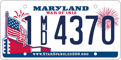 MD license plate 1MD4370