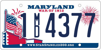 MD license plate 1MD4377