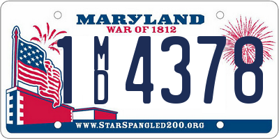 MD license plate 1MD4378