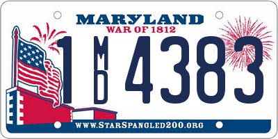 MD license plate 1MD4383