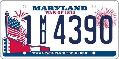 MD license plate 1MD4390