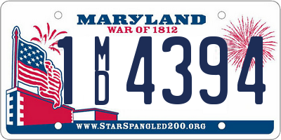 MD license plate 1MD4394