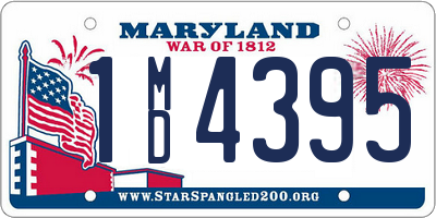 MD license plate 1MD4395