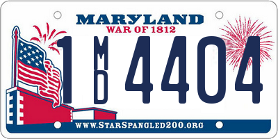 MD license plate 1MD4404