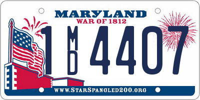 MD license plate 1MD4407