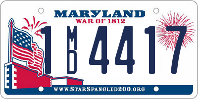 MD license plate 1MD4417