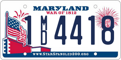 MD license plate 1MD4418