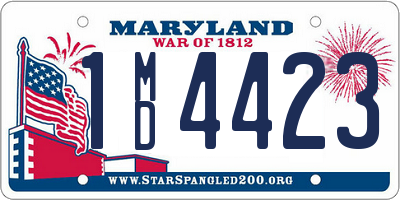 MD license plate 1MD4423