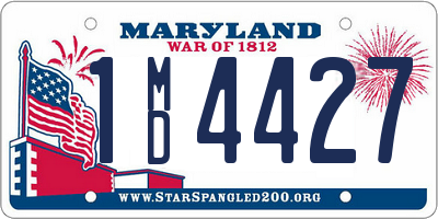 MD license plate 1MD4427