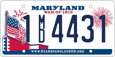 MD license plate 1MD4431