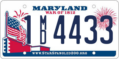 MD license plate 1MD4433