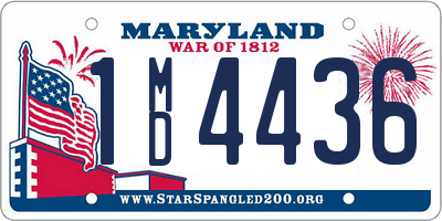 MD license plate 1MD4436