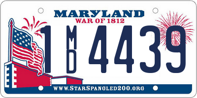 MD license plate 1MD4439