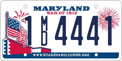 MD license plate 1MD4441