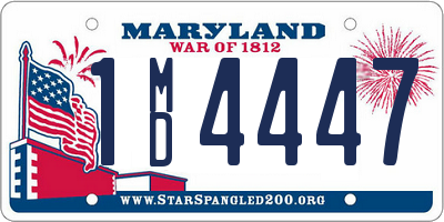 MD license plate 1MD4447