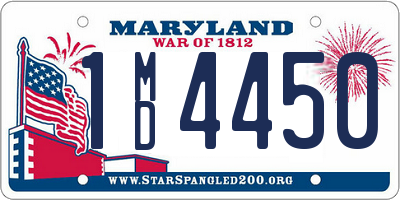 MD license plate 1MD4450