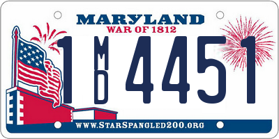 MD license plate 1MD4451