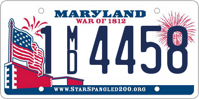 MD license plate 1MD4458