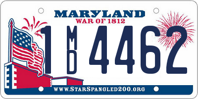 MD license plate 1MD4462